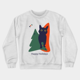 gift for a catmom funny design Crewneck Sweatshirt